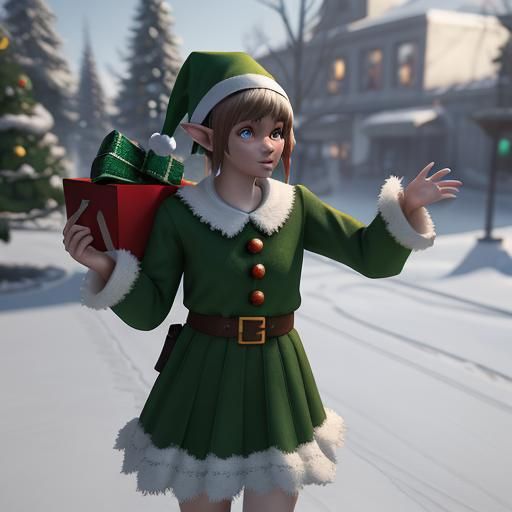 Christmas elf's favorite outfit