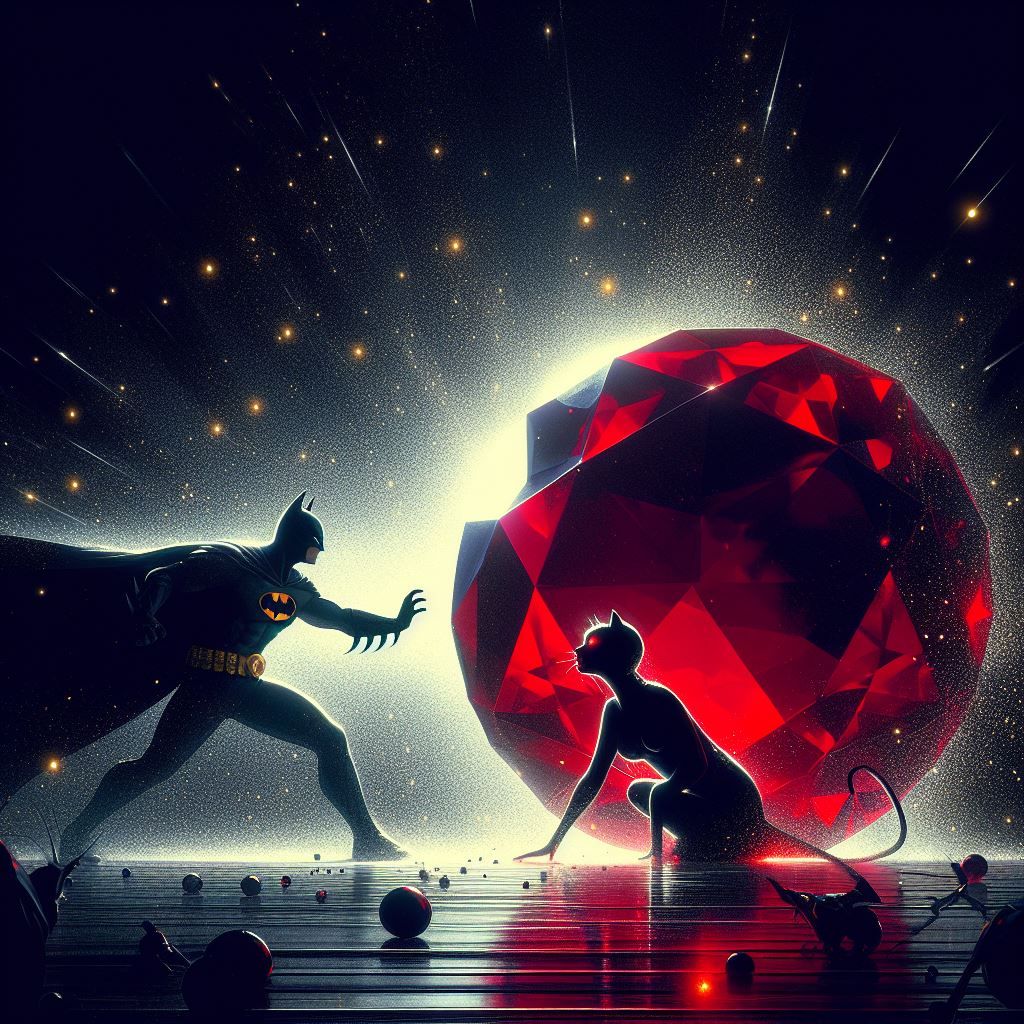 Catwoman tries to steal a ruby