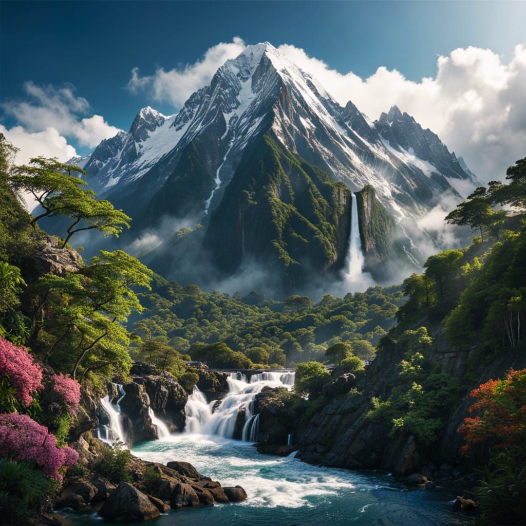 Mountains can also stand in the jungle  by @Cute dog