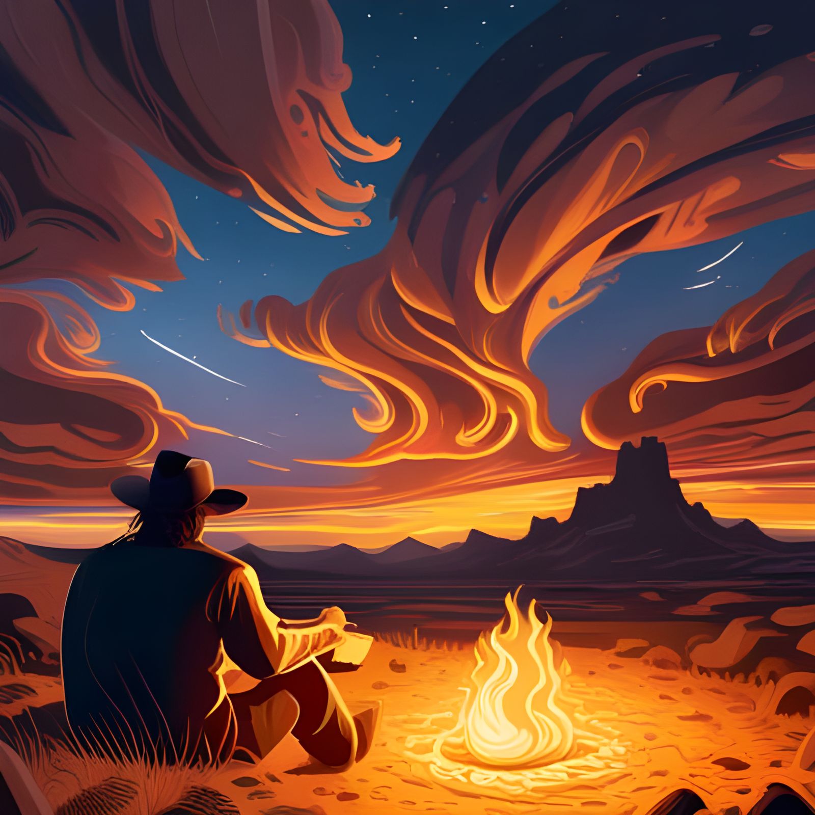 Twilight campfire   by @CamAL