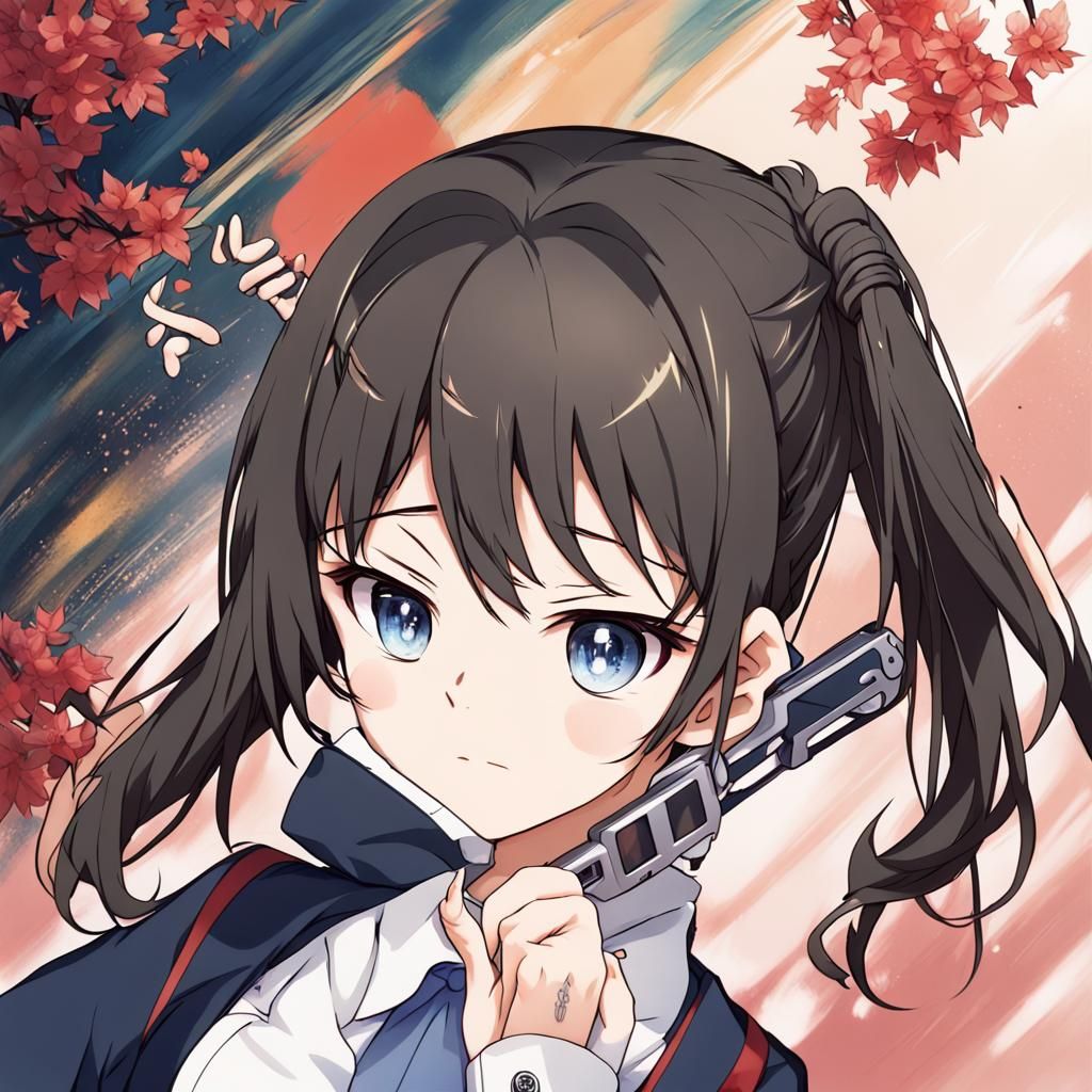 Anime Style Image of a Beautiful Young Girl