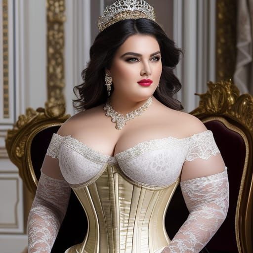 very fat women with beautiful 8k detailed face, sitting in w...