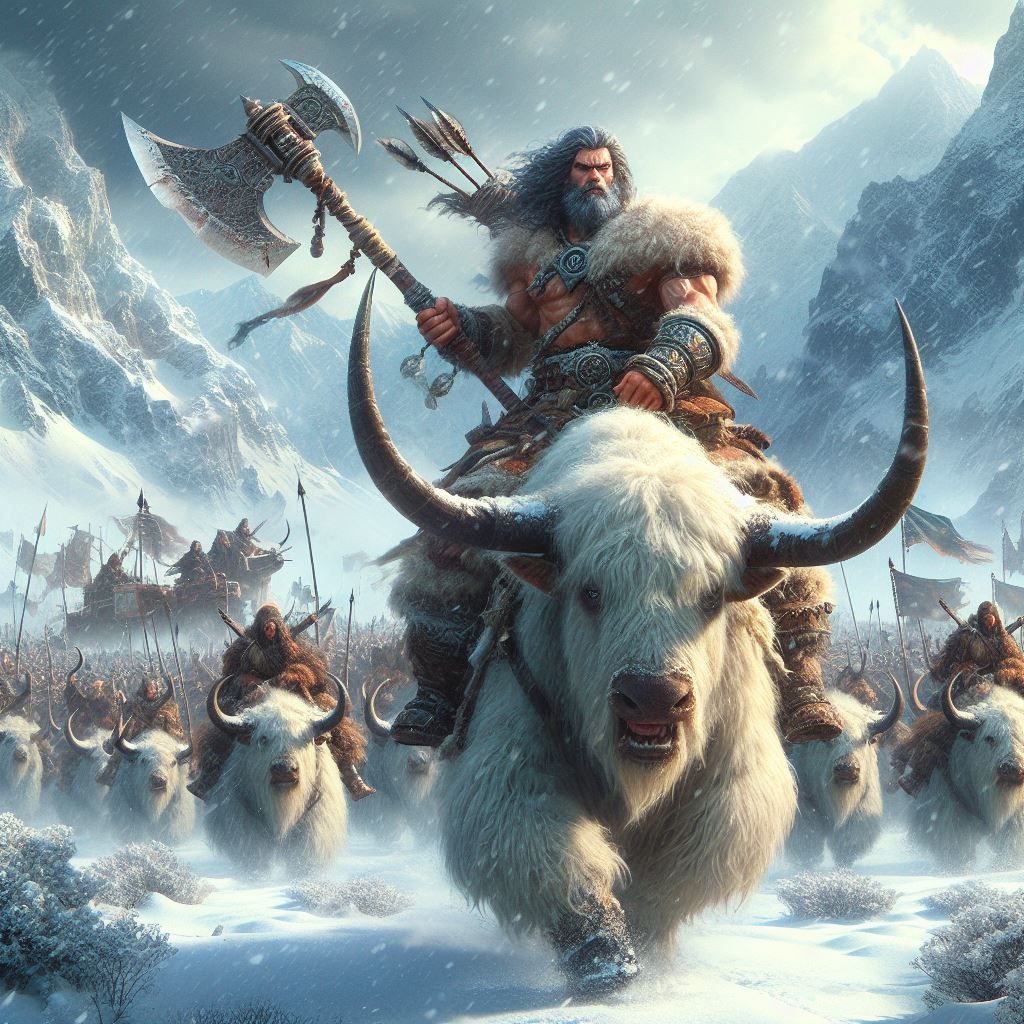 Barbarian army defends the north