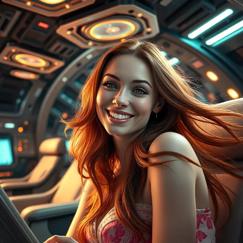 Swedish Goddess in Spaceship Lounge