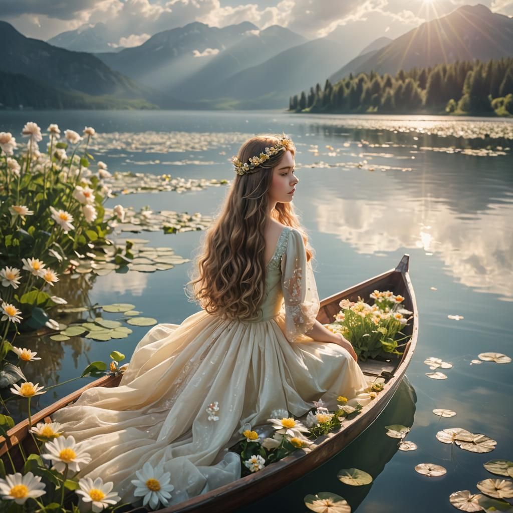 Morning on the flower boat  by @The Peaceful Hour