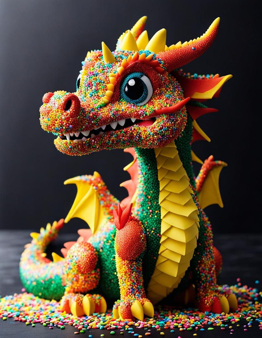 Sprinkles the Dragon AI Generated Artwork NightCafe Creator