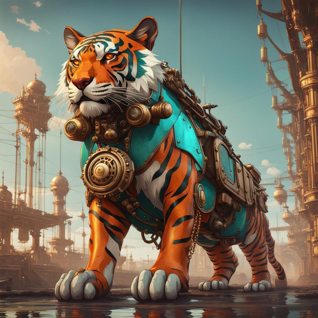 A steampunk tiger