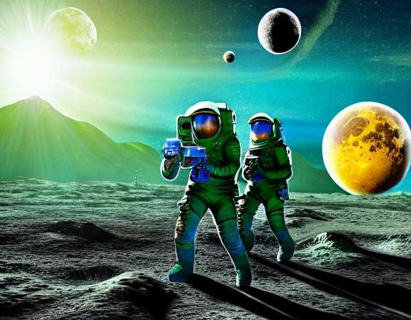 daryl and phillip farming with alonzo on the moon of a green...