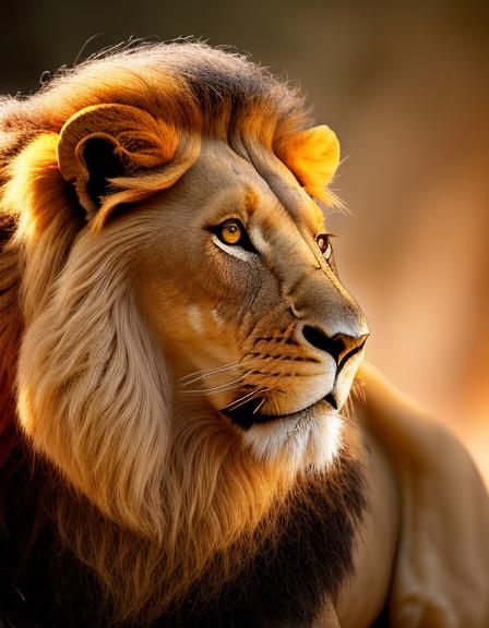 mandal art of lion with fire back ground Professional photography, bokeh, natural lighting, canon lens, ...  by @lucky