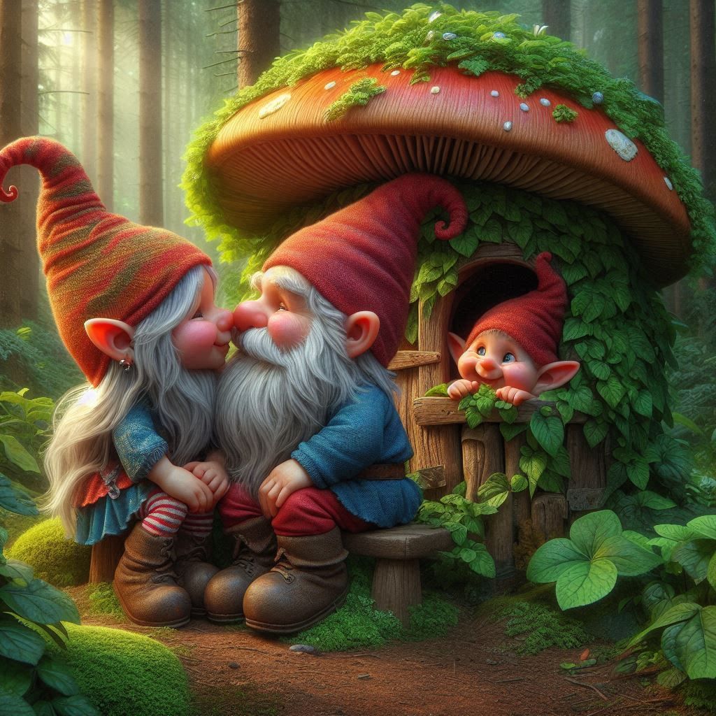 Gnomeo & Juliet having a smooch! (1)