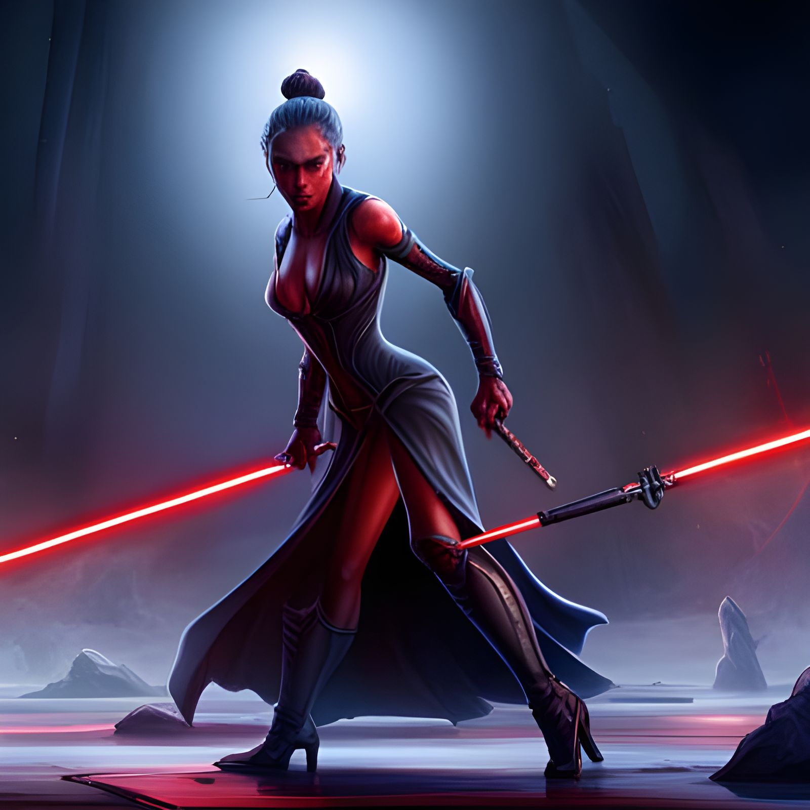 Sith poised for attack - AI Generated Artwork - NightCafe Creator