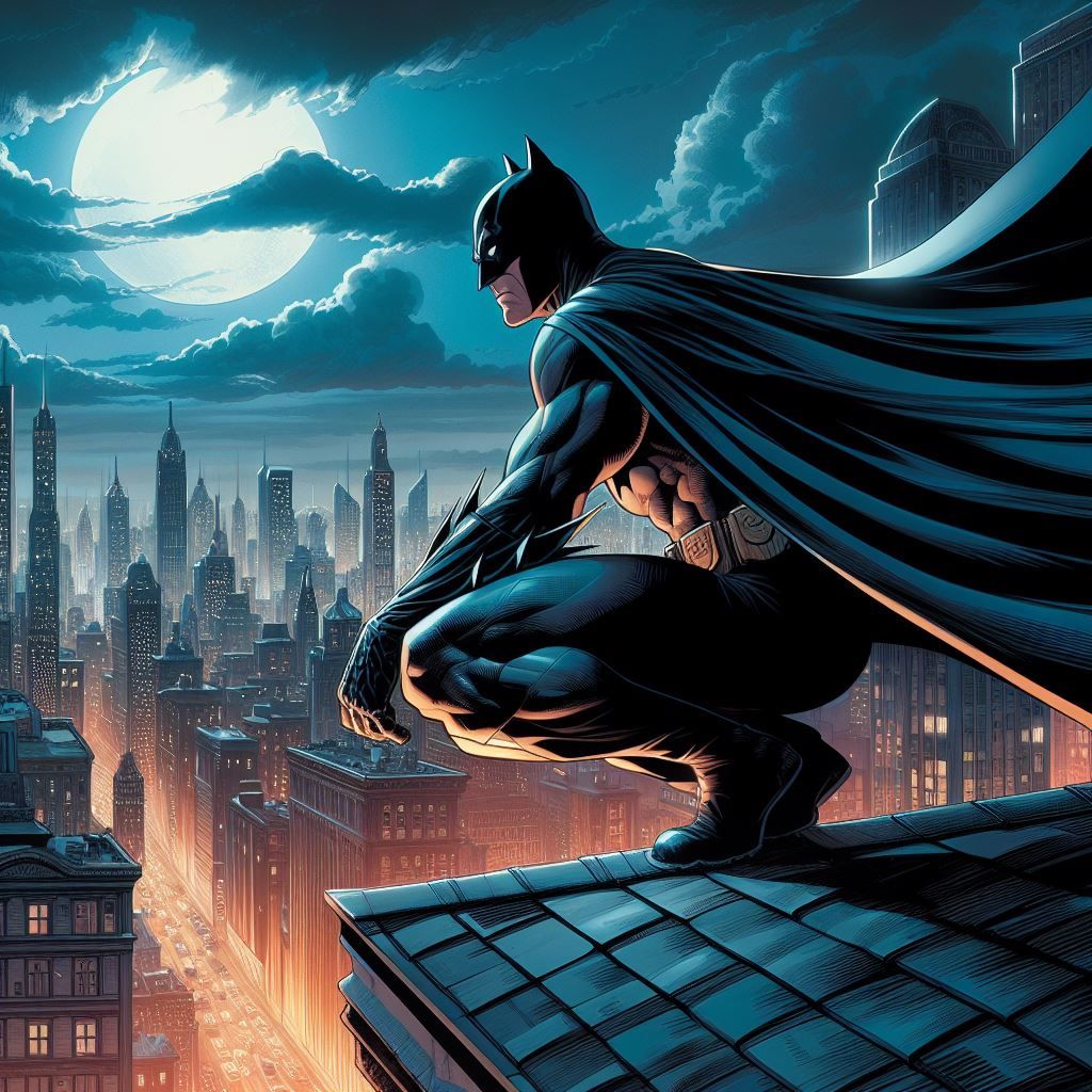 Batman looking Gotham