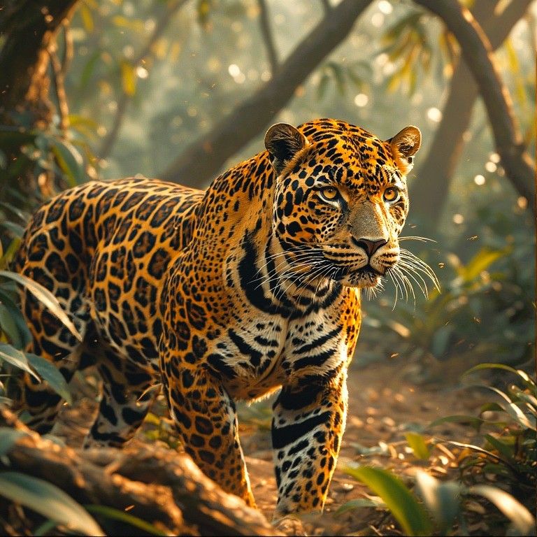 Jaguar in jungle
