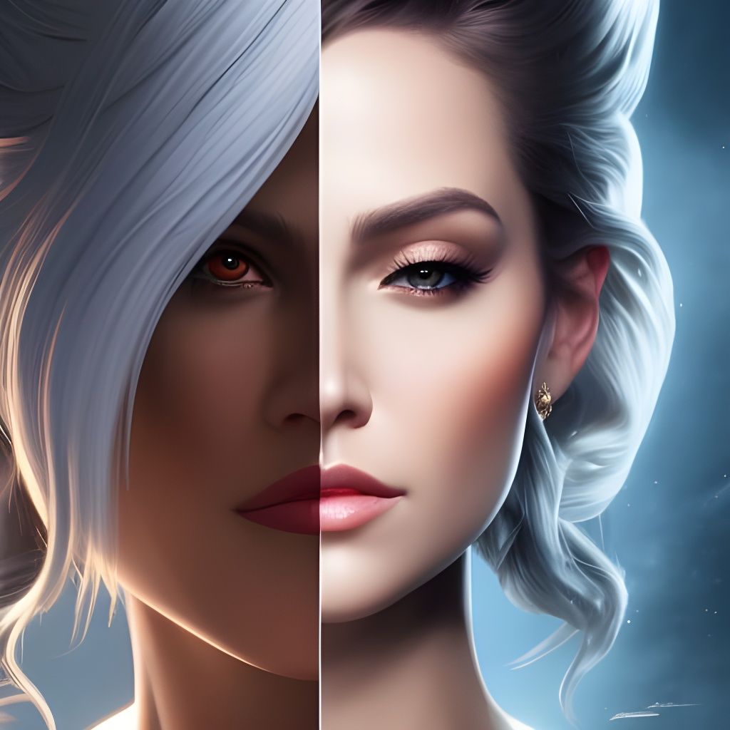 Half & Half AI Generated Artwork NightCafe Creator