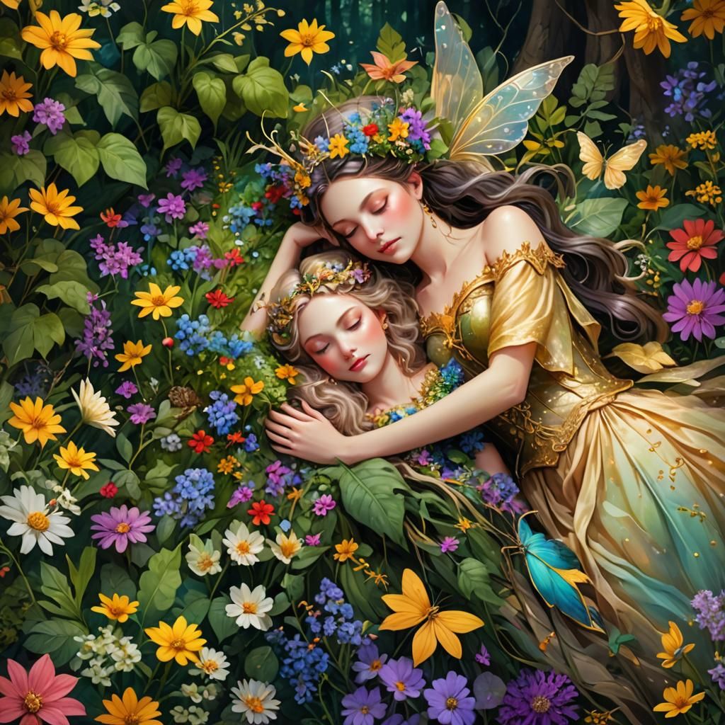 Flower Fairies 1 ~ - AI Generated Artwork - NightCafe Creator