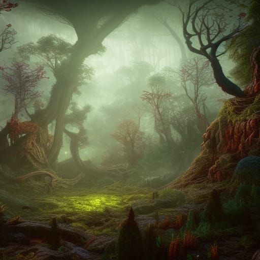 haunted forest,🍄🐟