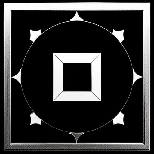 Abstract Composition of Black and White Squares