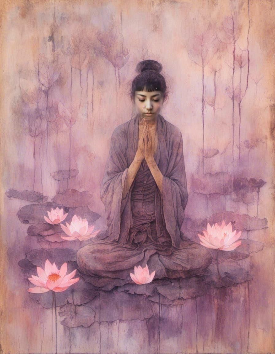 Ethereal Fairy Meditation in Muted Dreamscape