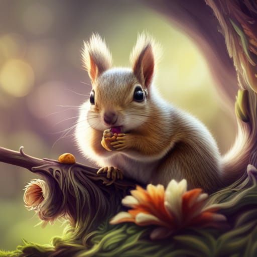 Squirrel 🐿️   by @GreenNails