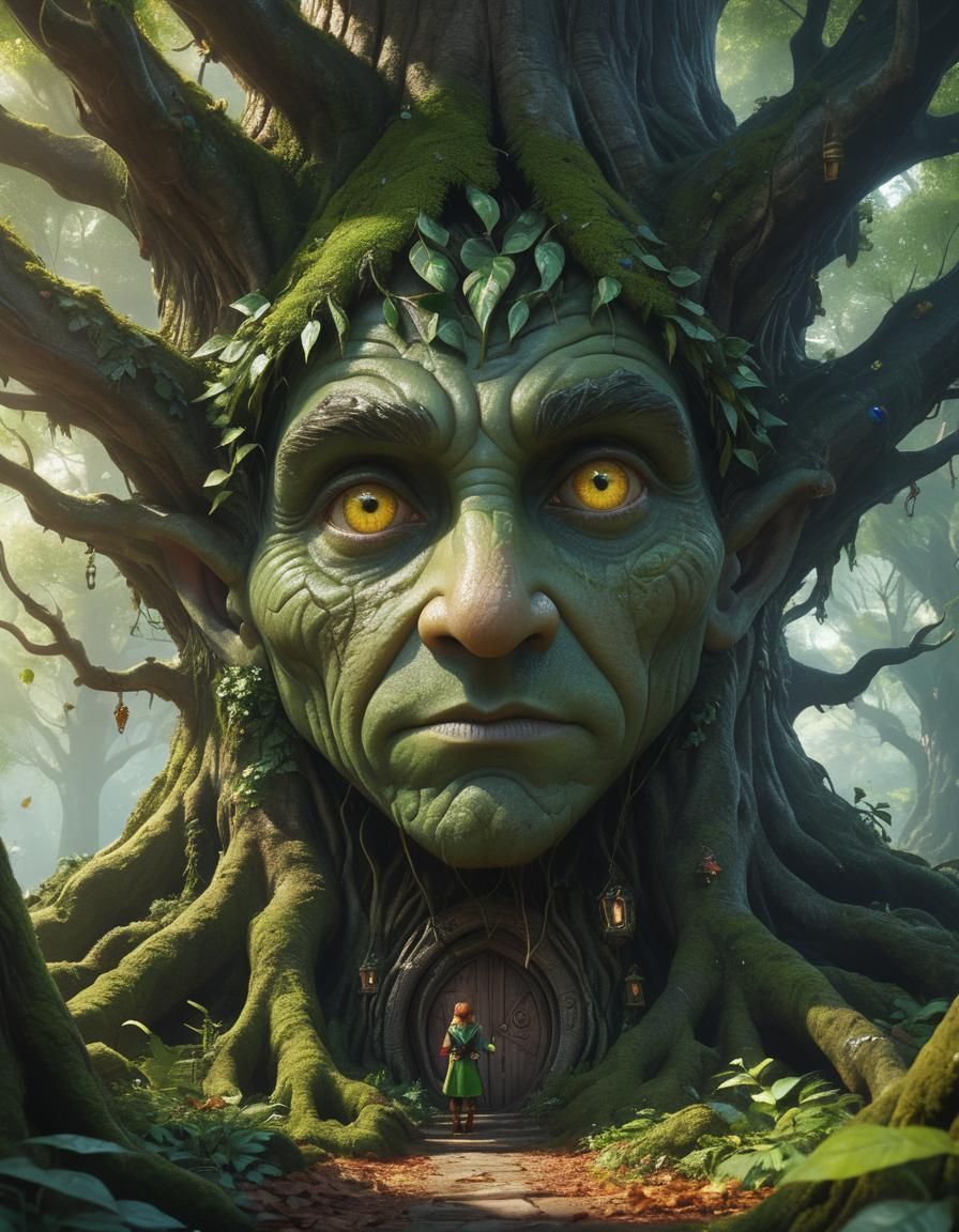 elf face in the woods  by @Rion November