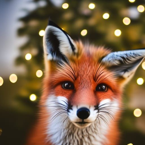 Cute Christmas Fox  by @Pancake