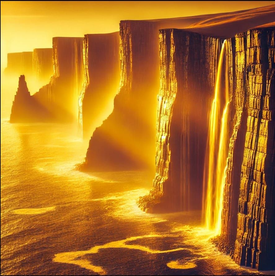 Amber Shores of Sunburst Cliffs