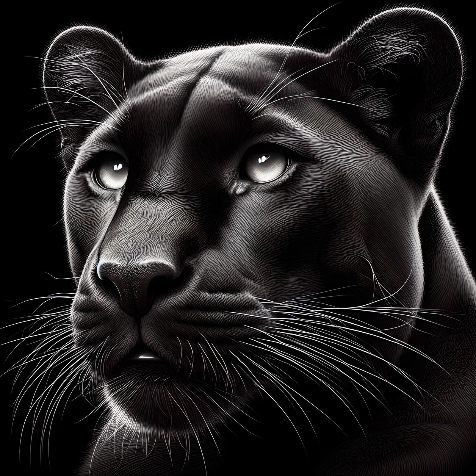 Black panther portrait