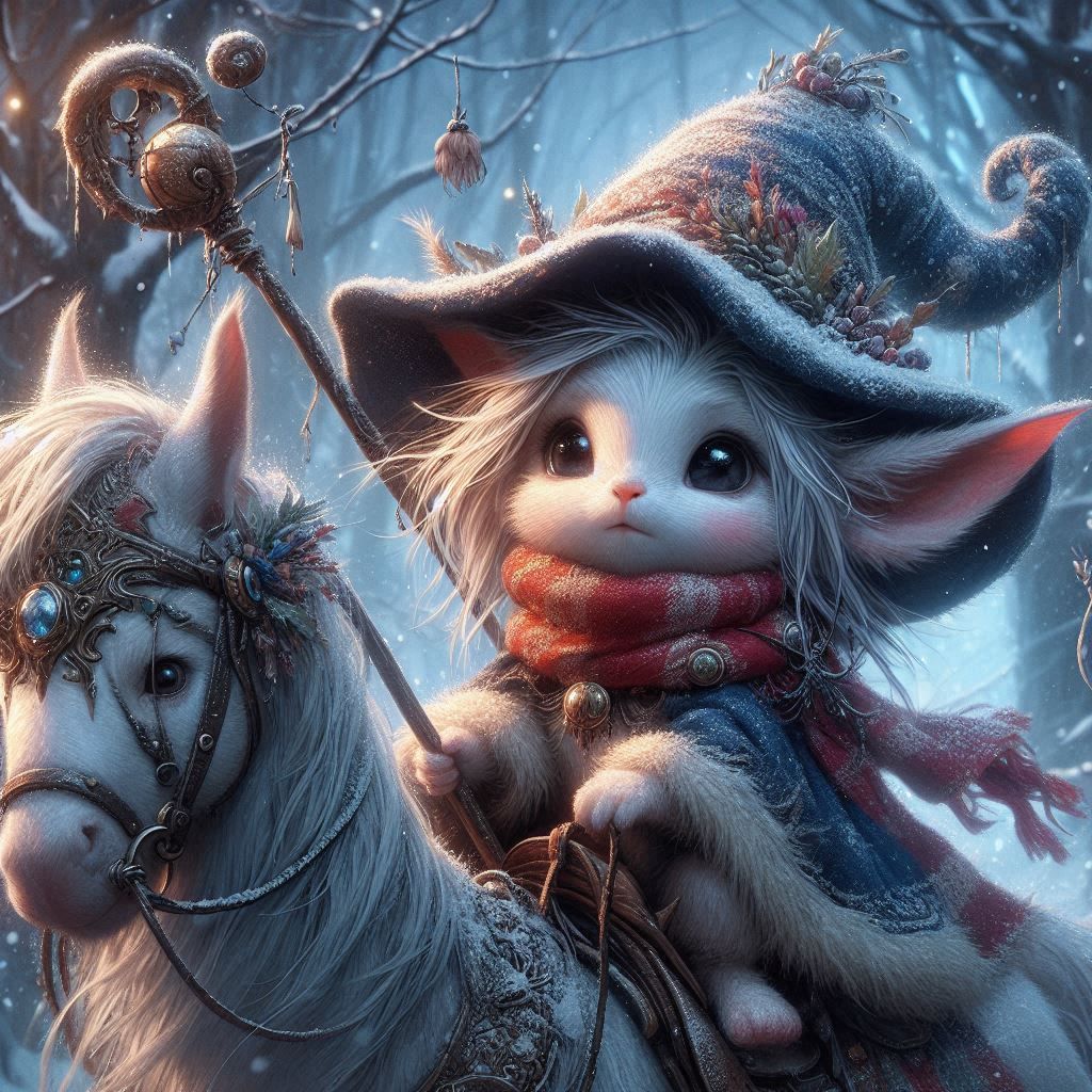 adorable fairy-tale fantasy creature portrait..