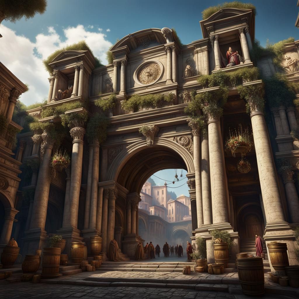 Grand entrance to a Roman market