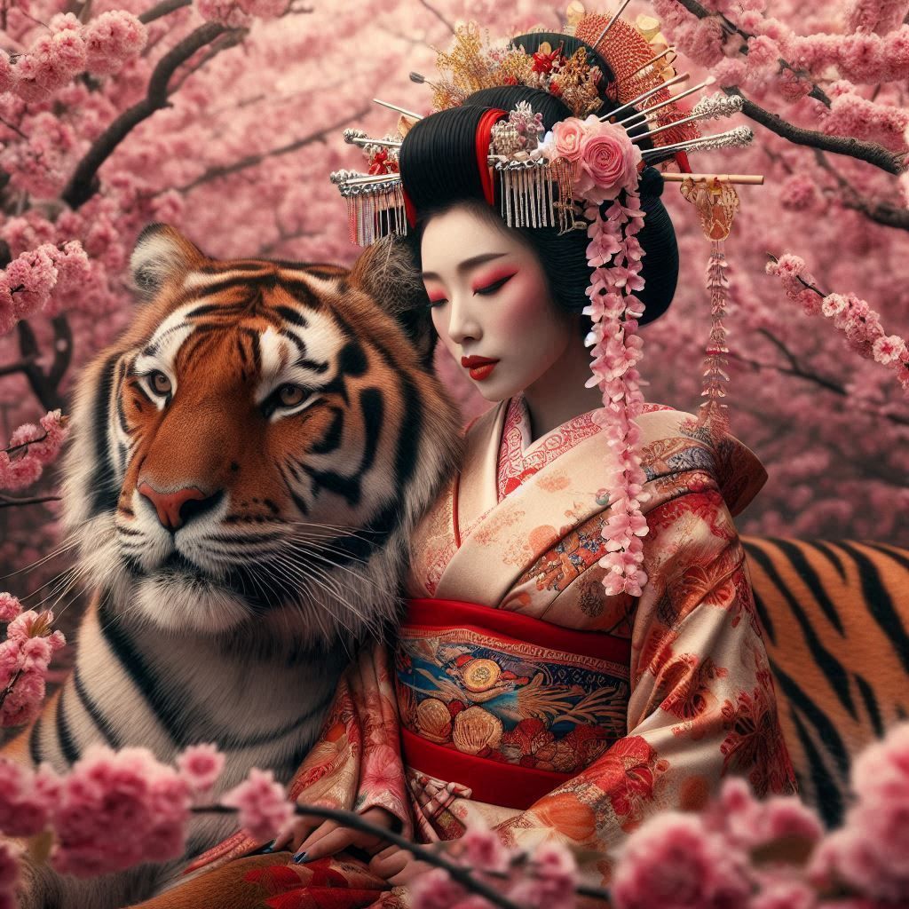 Geisha and Tiger