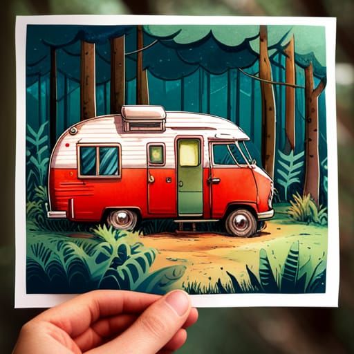 red camper