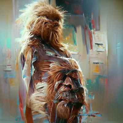 chewbacca , full body portrait, trending on artstation