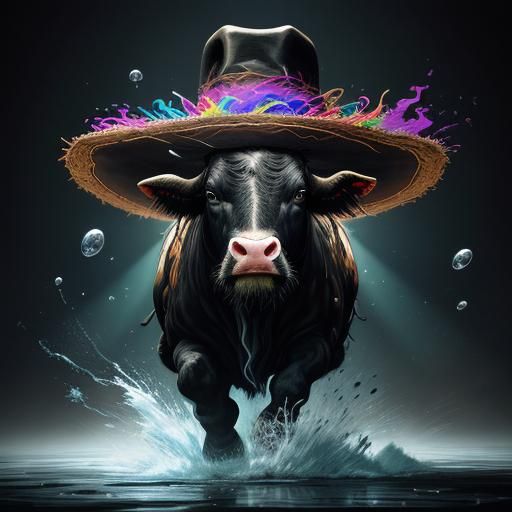 Bull In A Hat