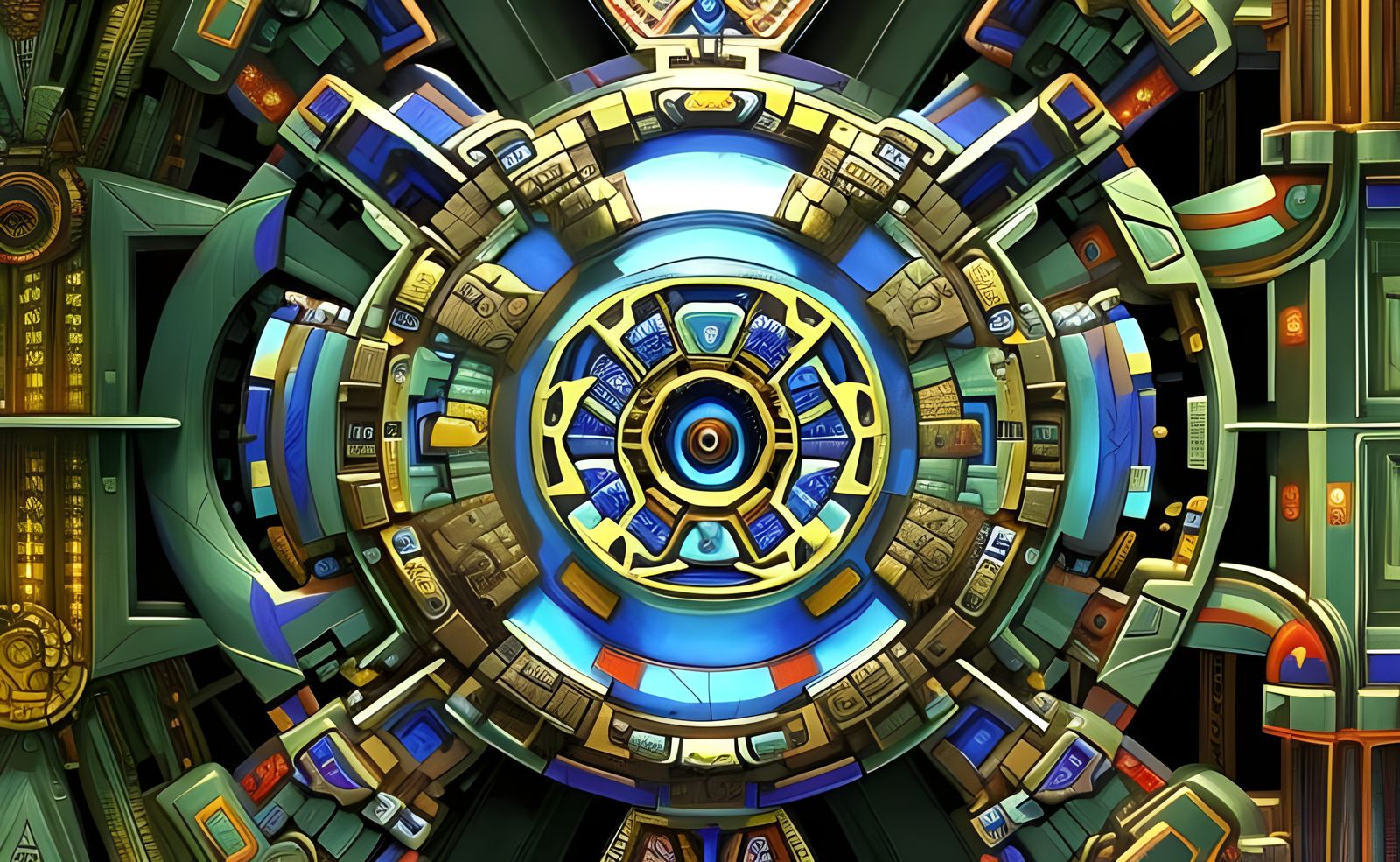 Abstract maximalist geometric psy-sci-fi 21may23