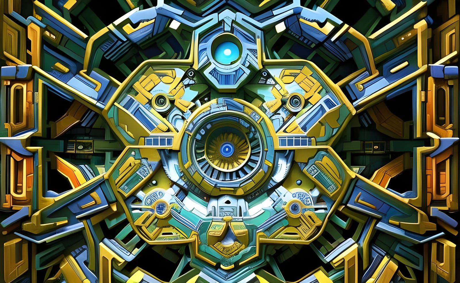 Abstract maximalist geometric psy-sci-fi 21may23