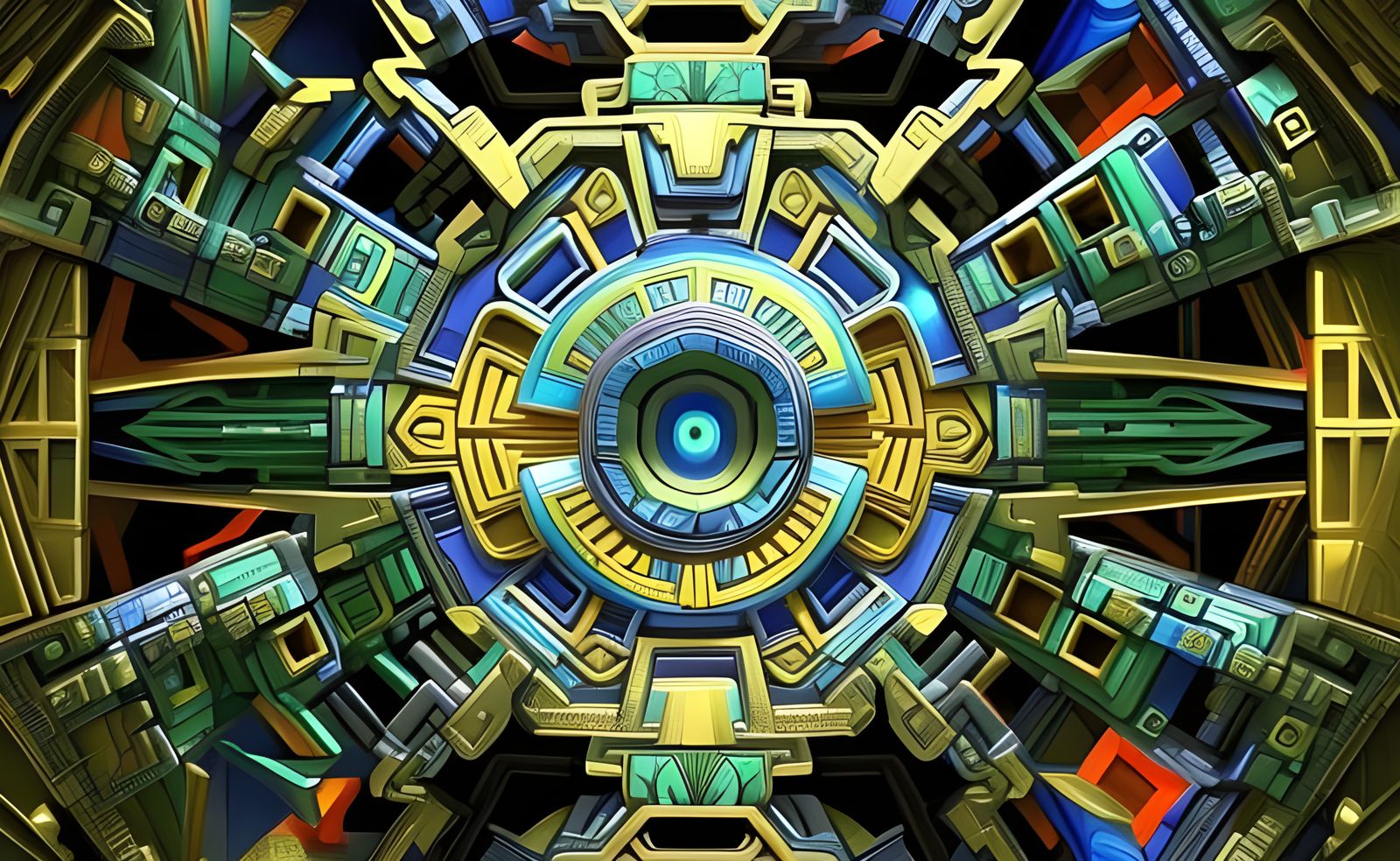Abstract maximalist geometric psy-sci-fi 21may23