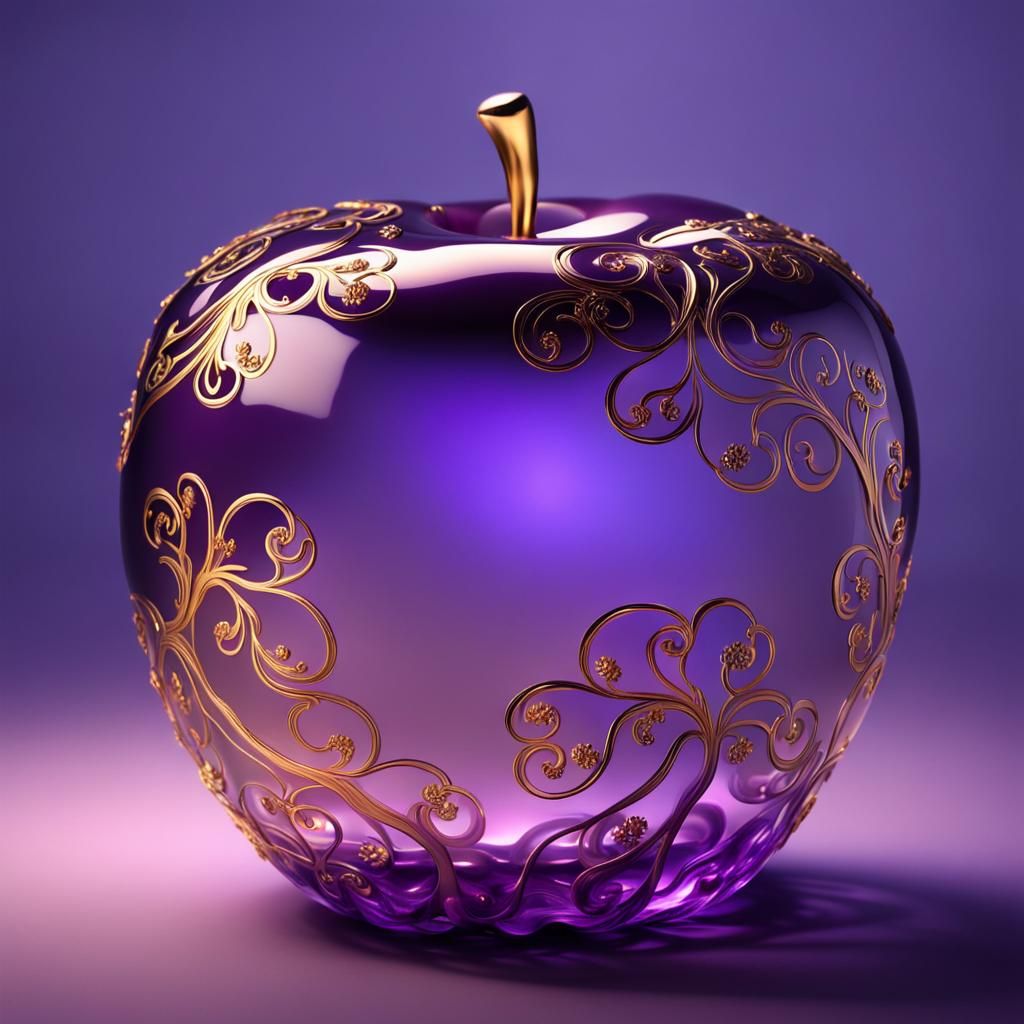 A purple glass apple #3  by @axelb