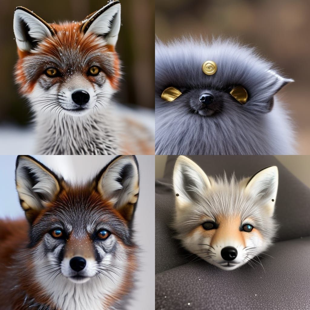 Cute Foxes AI Generated Artwork NightCafe Creator