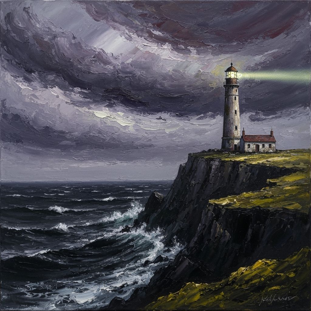 Overcast Lighthouse (Google Imagen 4.0 Fast)