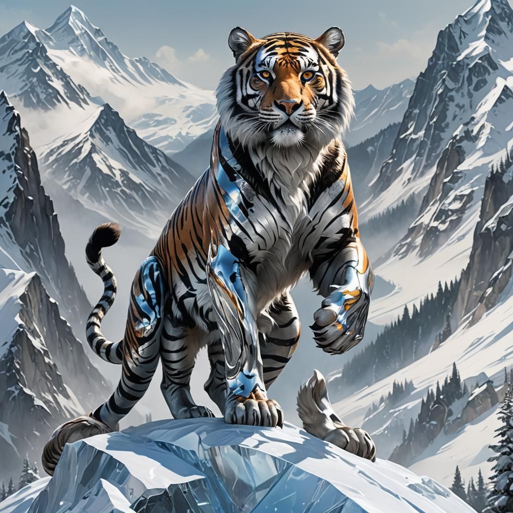 Confused AI -> Chrome Tiger With Extra Stuff