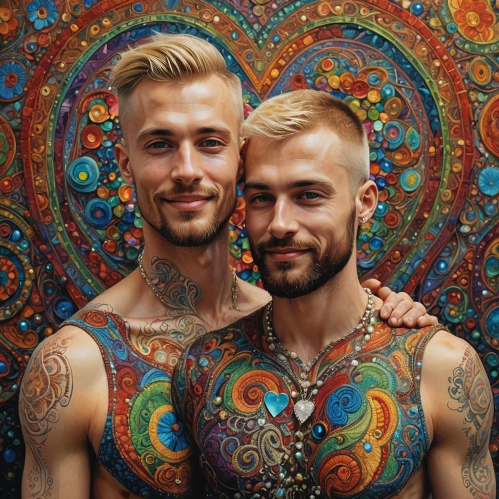 Handsome male couple - AI Generated Artwork - NightCafe Creator