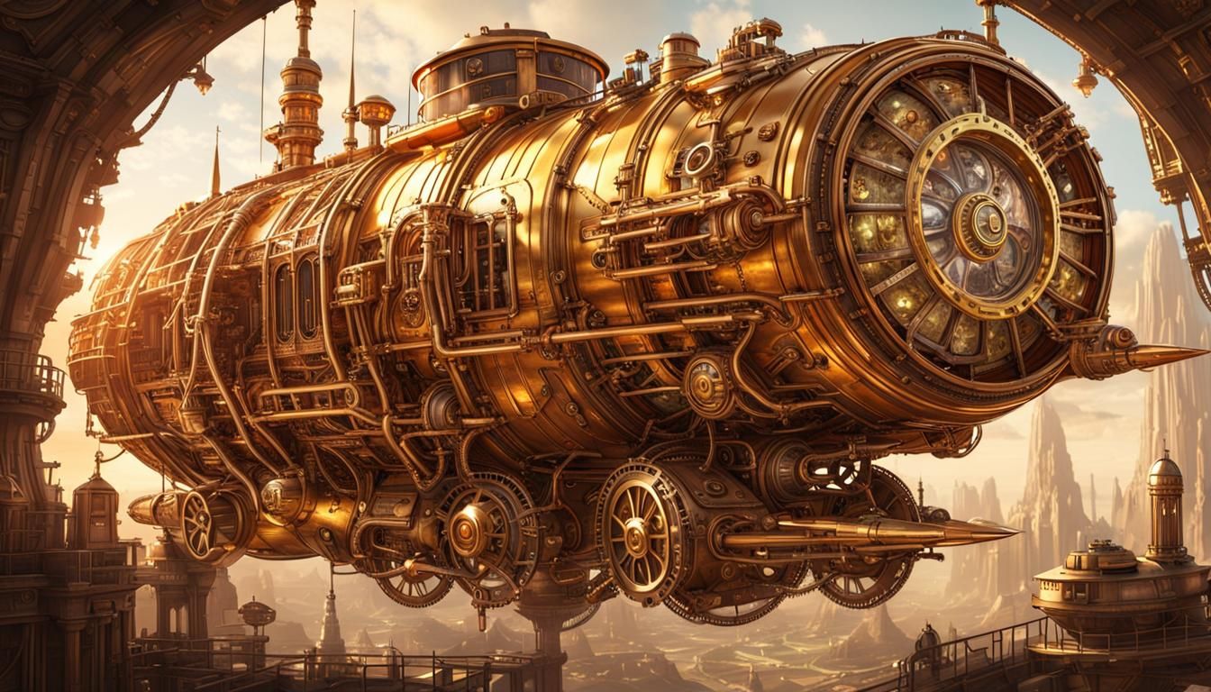 Spaceship - Jules Verne style - Steampunk