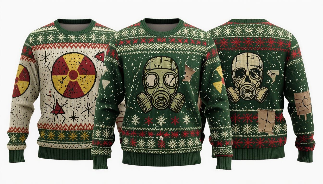 Post-Apocalyptic Ugly Christmas Sweaters  by @Dan Fundatureanu