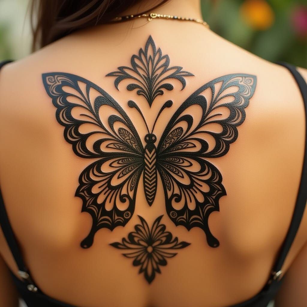 tatoo maori polynesian butterfly  by @LordSamourai