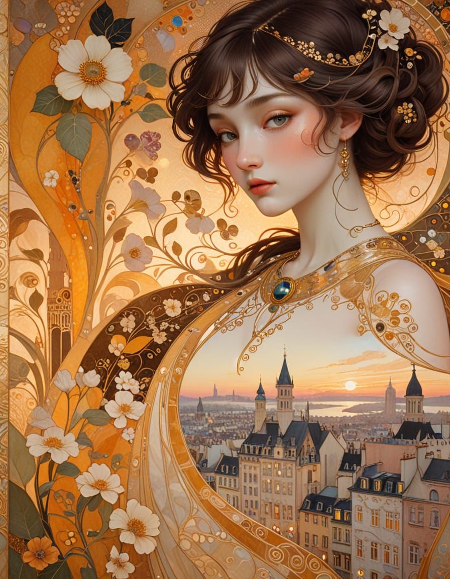 The Gilded Muse of Evening  by @TheKai