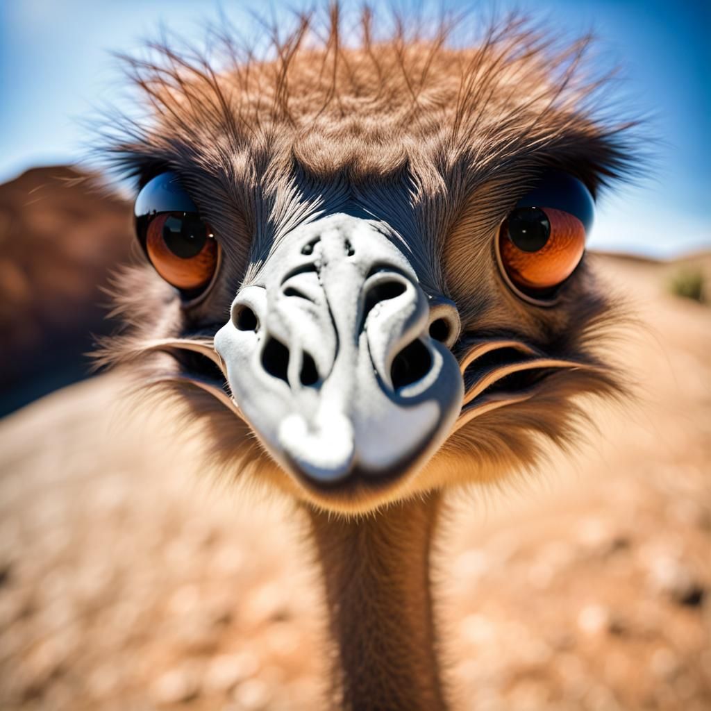 Brown ostrich 