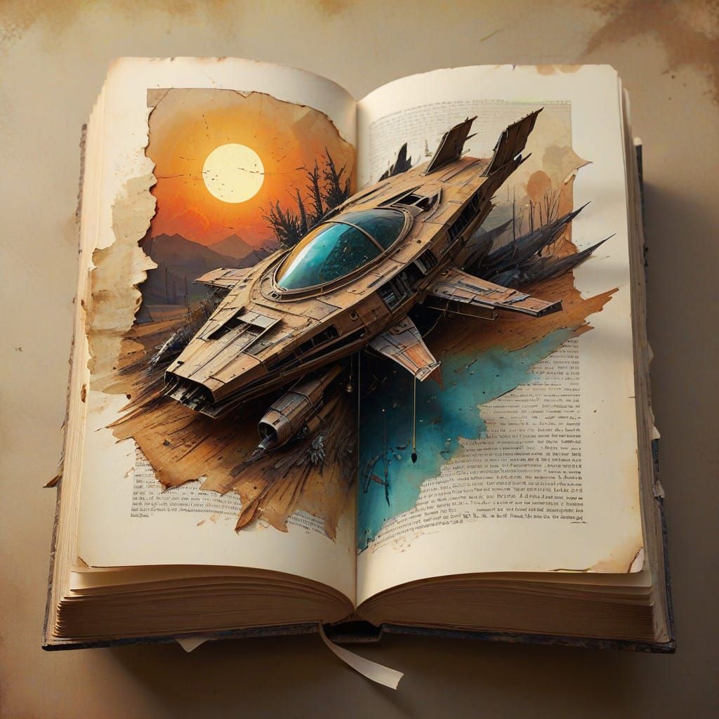Ancient Tome in Warm, Golden Light