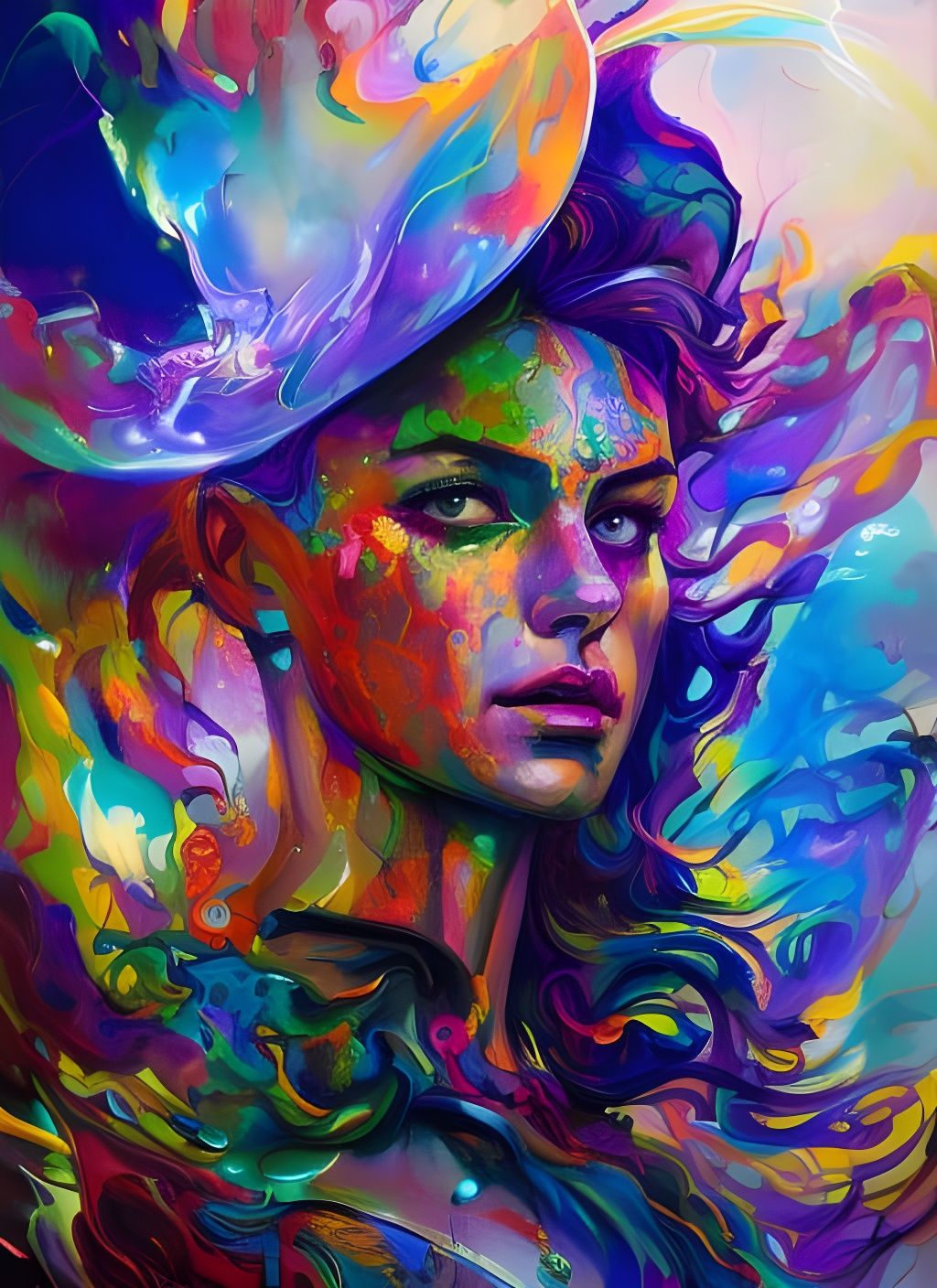 Paint Explosion Portrait  by @Rochelle