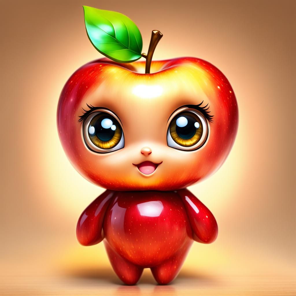 Chibi Fruits & Vegetables: Chibi Apple (Juggernaut XL v5) - AI ...