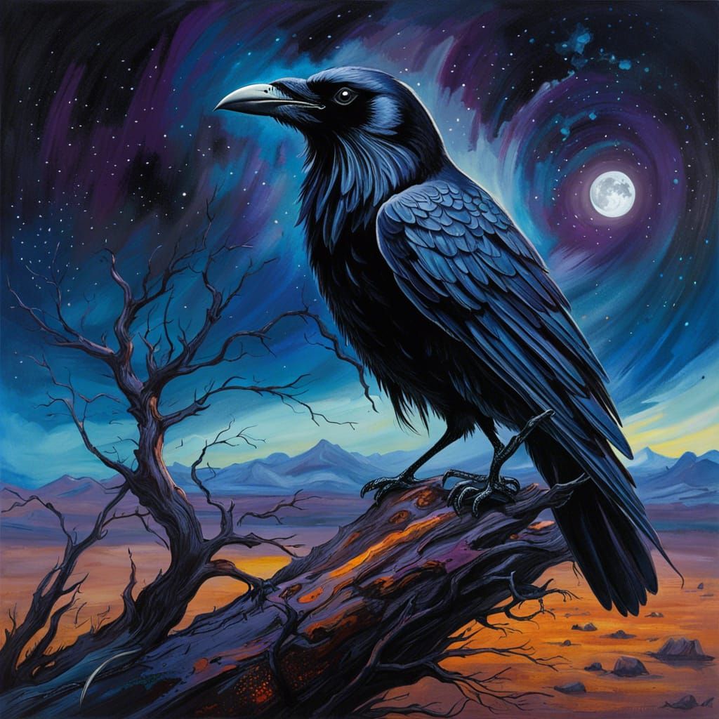 A raven in the apocalyptic night... - AI Generated Artwork - NightCafe ...